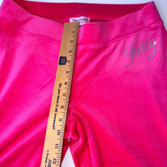 Juicy Couture Pink Party Velour Tracksuit Set Rhinestone Logo Hoodie Pant Medium - Picture 8 of 10